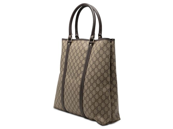 Borsa Tote Gucci GG Supreme Marrone Beige - vista 2