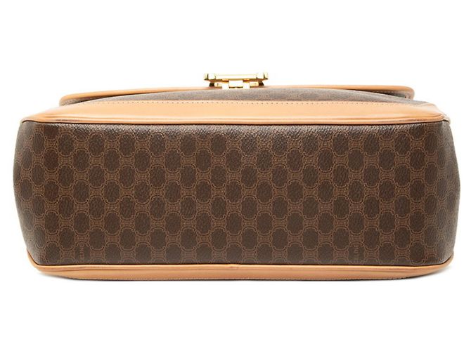 Céline Borsa Celine Macadam in pelle marrone - vista 3
