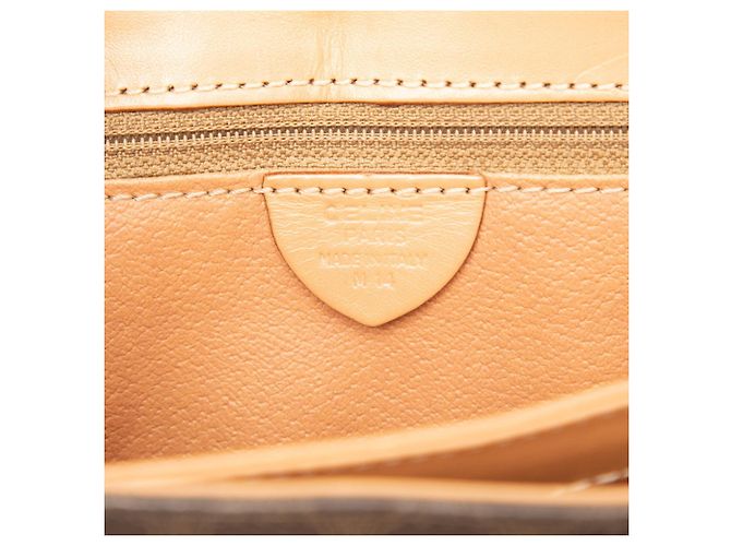 Céline Borsa Celine Macadam in pelle marrone - vista 5