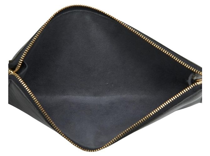 Pochette Accessoires in pelle Epi Louis Vuitton Nero - vista 8