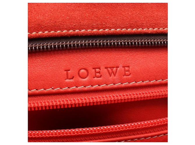 Loewe Amazona 32 Handtasche Braun Rot - Ansicht 4