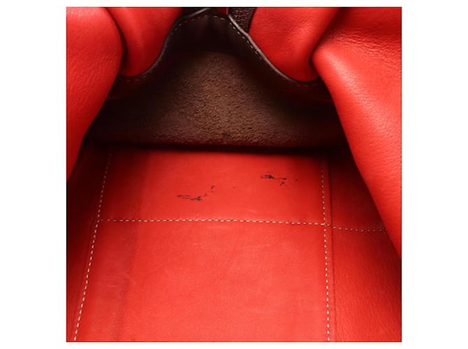 Loewe Amazona 32 Handtasche Braun Rot - Ansicht 5