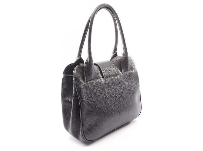 Borsa a tracolla in pelle nera Loewe Barcelona Nero - vista 2