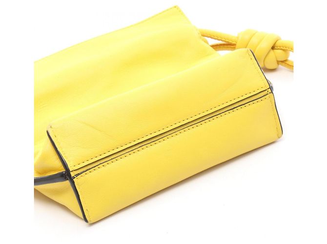 Clutch Mini Flamenco Loewe Gialla Borsa a Spalla Giallo - vista 10