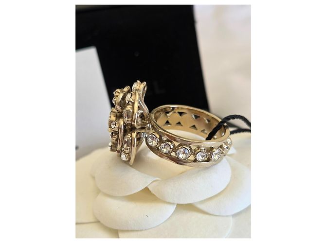 Anello Chanel Camelia CC Cristalli D'oro - vista 8