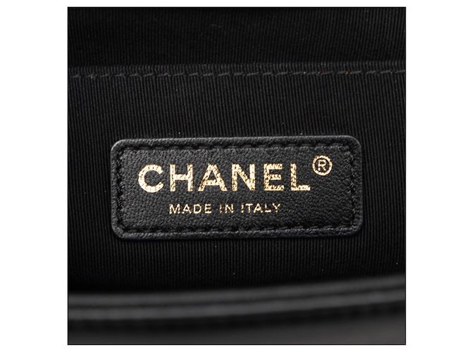 Borsa a Spalla Chanel Coco Mark Matelassé Boy Chain Nero Multicolore - vista 5