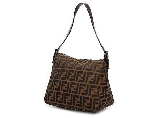 Borsa a tracolla Fendi Zucca Mamma Baguette Marrone - vista 2