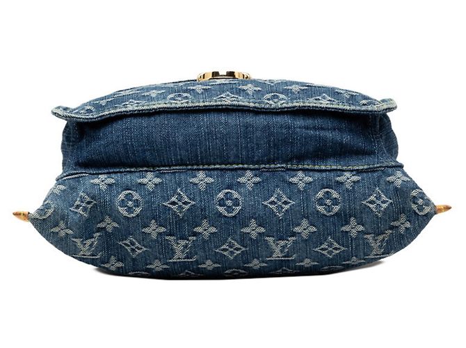 Louis Vuitton Monogram Denim Flat Shopper Tote Blau - Ansicht 3