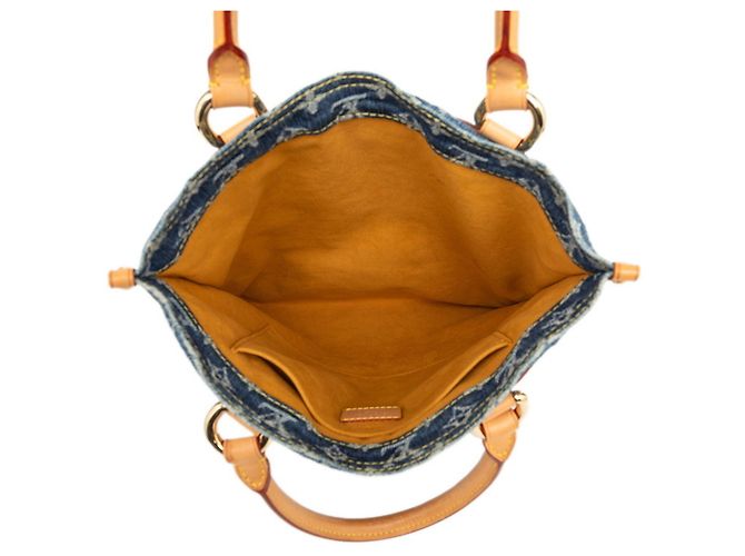 Louis Vuitton Monogram Denim Flat Shopper Tote Blau - Ansicht 4