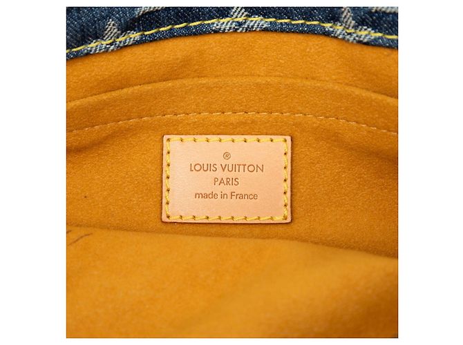 Louis Vuitton Monogram Denim Flat Shopper Tote Blau - Ansicht 6
