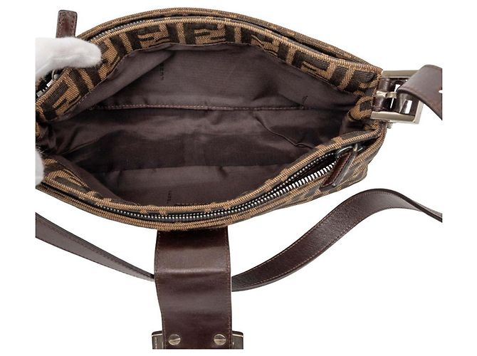 Borsa a secchiello Fendi Zucca Mamma Marrone - vista 4