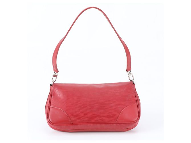 Borsa a tracolla Louis Vuitton Epi Pochette Segur in pelle Rosso - vista 3