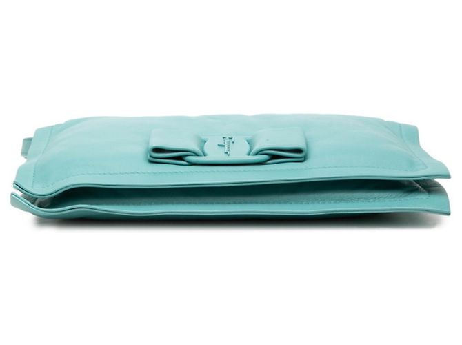 Borsa a tracolla Salvatore Ferragamo Vara Ribbon Blu - vista 3
