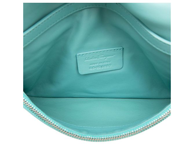 Borsa a tracolla Salvatore Ferragamo Vara Ribbon Blu - vista 4
