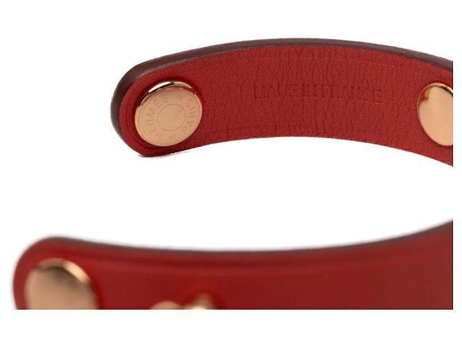 Hermès Portaguanti Hermes Rival Rosso - vista 3