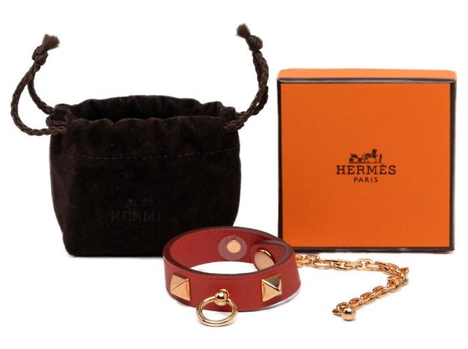 Hermès Portaguanti Hermes Rival Rosso - vista 5