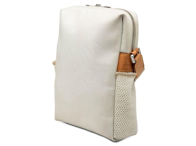 Borsa a tracolla Louis Vuitton Damier Geant Weatherly Bianco - vista 2