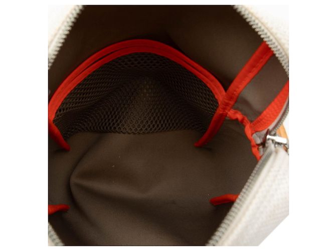 Borsa a tracolla Louis Vuitton Damier Geant Weatherly Bianco - vista 4