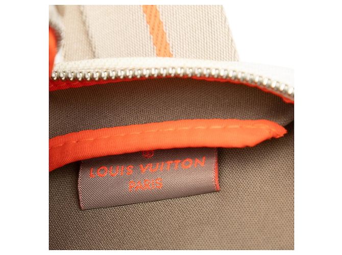 Borsa a tracolla Louis Vuitton Damier Geant Weatherly Bianco - vista 5