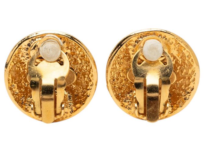 Orecchini a clip Chanel Vintage Coco Mark D'oro - vista 2