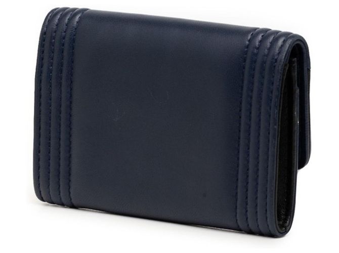 Boy Tarjetero Chanel Coco Mark para hombre Negro Azul marino - vista 2