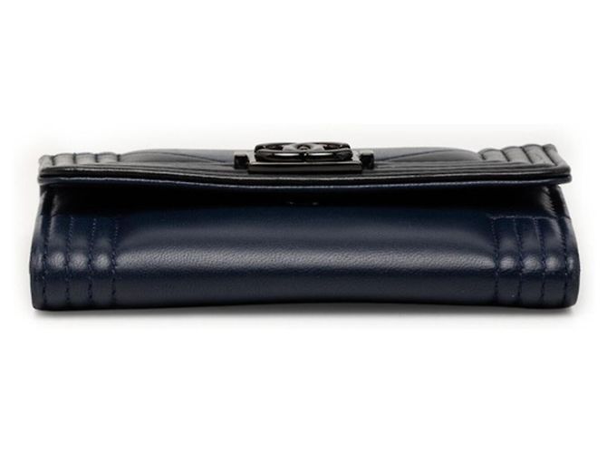 Boy Tarjetero Chanel Coco Mark para hombre Negro Azul marino - vista 3