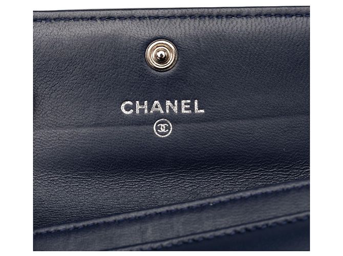 Boy Tarjetero Chanel Coco Mark para hombre Negro Azul marino - vista 6
