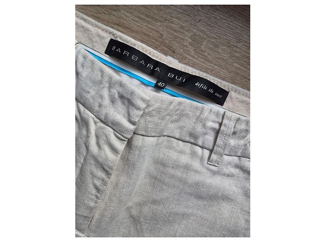 Barbara Bui Pantalones rectos de lino beige - vista 2