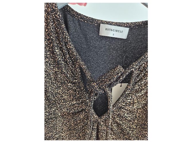 Autre Marque Rut&Circle Paillettenkleid Schwarz-Gold Golden - Ansicht 2