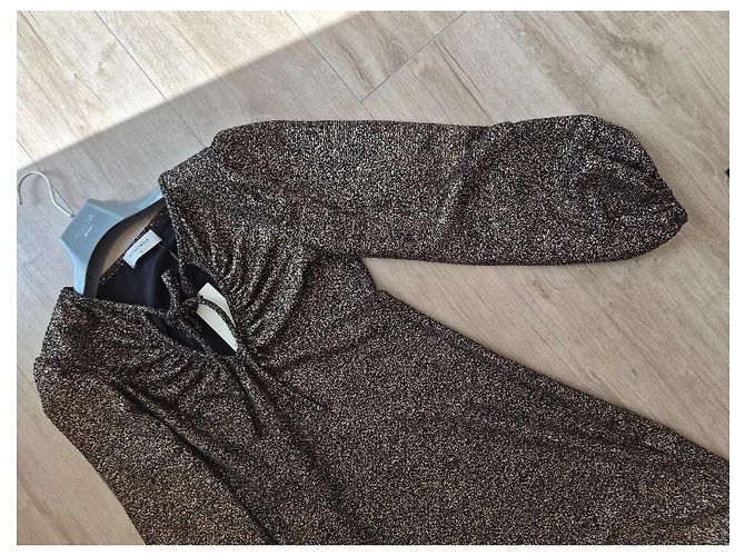 Autre Marque Rut&Circle Paillettenkleid Schwarz-Gold Golden - Ansicht 3