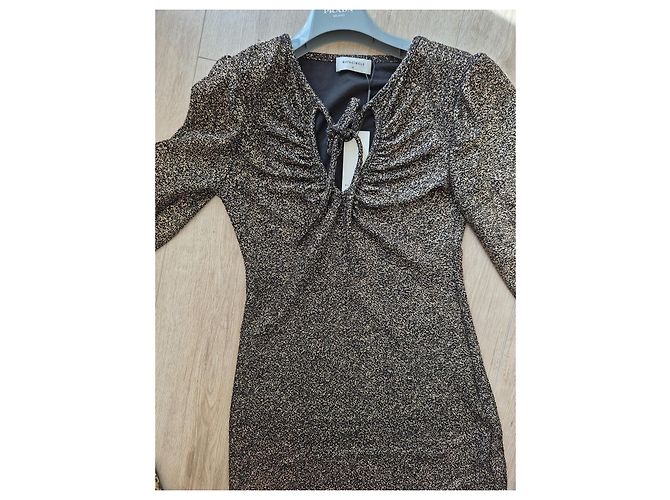 Autre Marque Rut&Circle Paillettenkleid Schwarz-Gold Golden - Ansicht 4