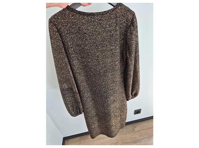 Autre Marque Rut&Circle Paillettenkleid Schwarz-Gold Golden - Ansicht 5