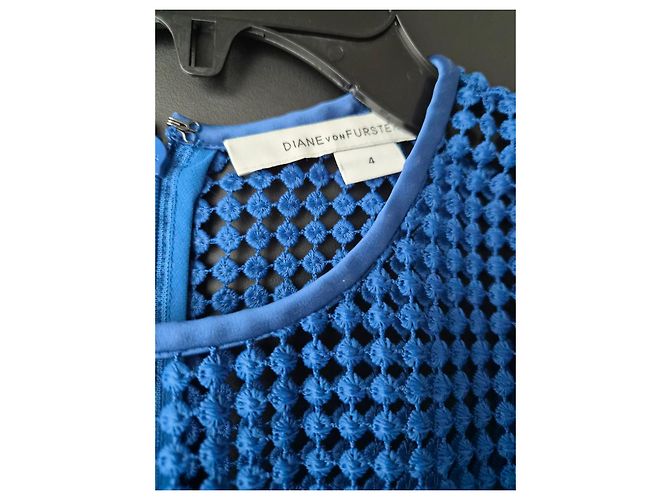Vestido corto de encaje azul Diane Von Furstenberg - vista 2