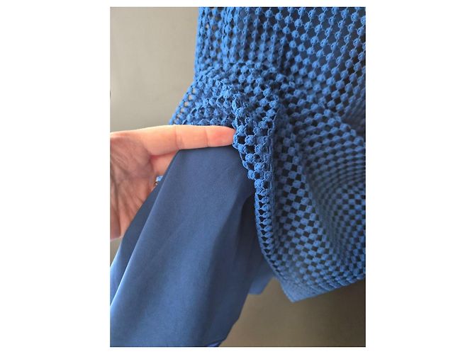 Vestido corto de encaje azul Diane Von Furstenberg - vista 3