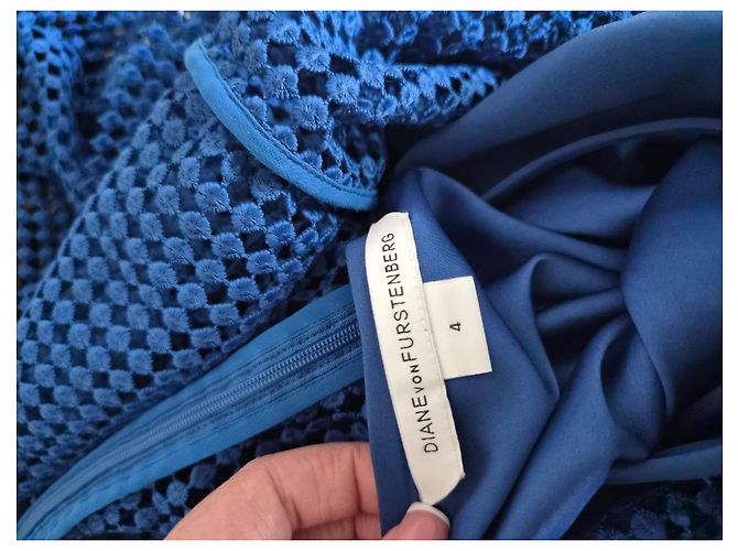 Vestido corto de encaje azul Diane Von Furstenberg - vista 5