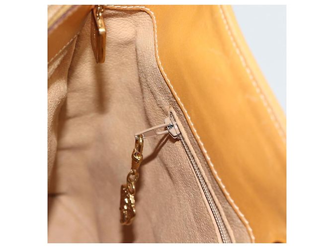 Bolsa de Ombro GUCCI Micro GG Supreme PVC Bege Ouro Auth ka4765 Dourado - vista 18