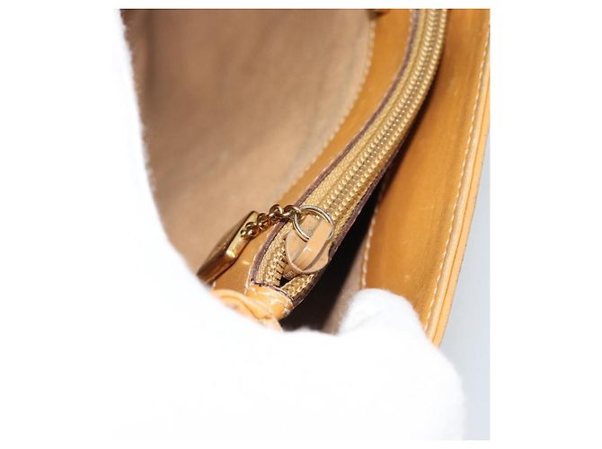 Bolsa de Ombro GUCCI Micro GG Supreme PVC Bege Ouro Auth ka4765 Dourado - vista 20