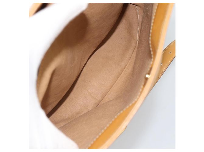 Bolsa de Ombro GUCCI Micro GG Supreme PVC Bege Ouro Auth ka4765 Dourado - vista 22