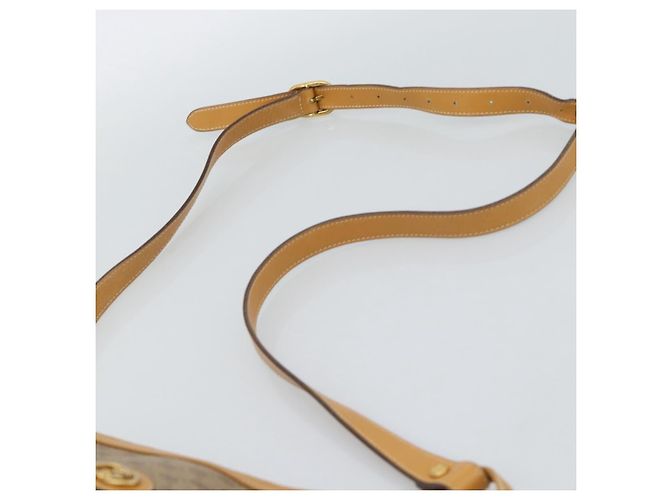 Bolsa de Ombro GUCCI Micro GG Supreme PVC Bege Ouro Auth ka4765 Dourado - vista 8