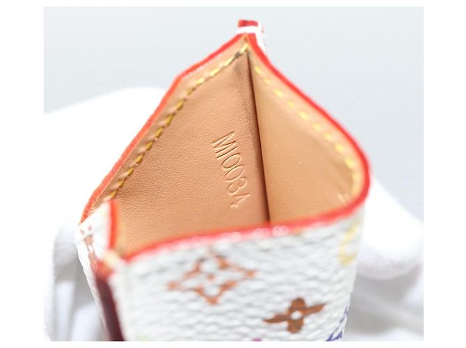 LOUIS VUITTON Monogram Multicolor Etui Hand Mirror White M92651 LV Auth 180935 Bianco - vista 16