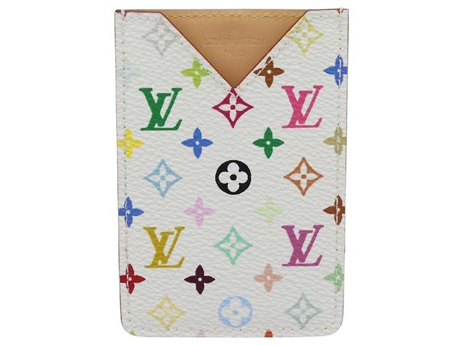 LOUIS VUITTON Monogram Multicolor Etui Hand Mirror White M92651 LV Auth 180935 Bianco - vista 2