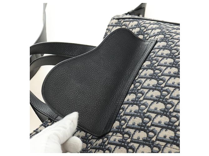 Sac à main Christian Dior Trotter Canvas 2way Navy Silver Auth ki6683SAM - vue 17