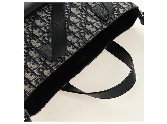 Sac à main Christian Dior Trotter Canvas 2way Navy Silver Auth ki6683SAM - vue 6