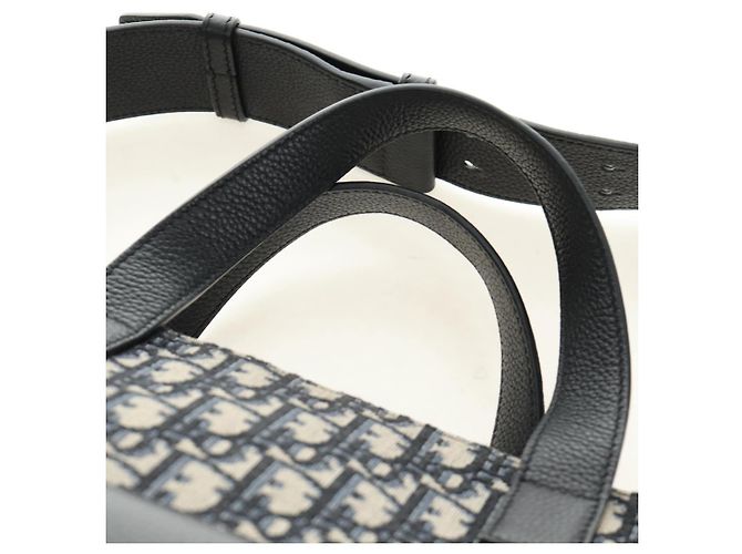 Sac à main Christian Dior Trotter Canvas 2way Navy Silver Auth ki6683SAM - vue 8