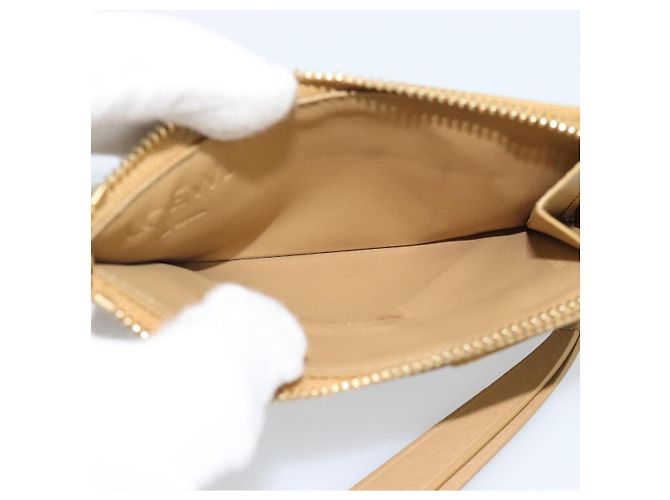 LOEWE Puzzle Anagram Monedero de Cuero Beige Auth 186146M - vista 10