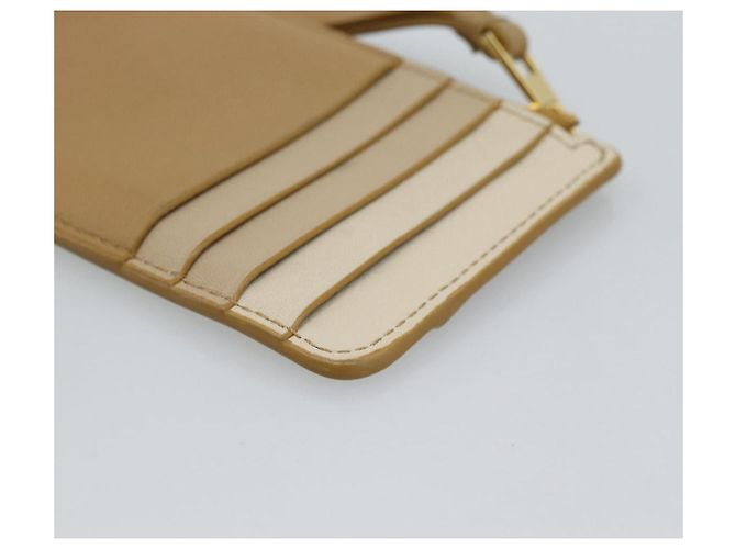 LOEWE Puzzle Anagram Monedero de Cuero Beige Auth 186146M - vista 15