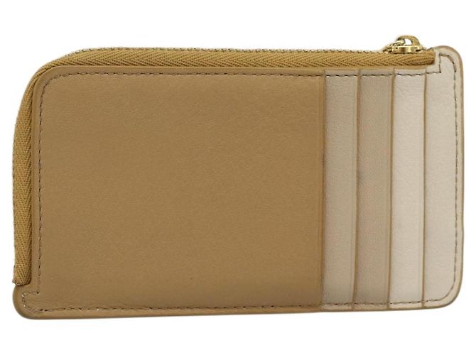 LOEWE Puzzle Anagram Monedero de Cuero Beige Auth 186146M - vista 2