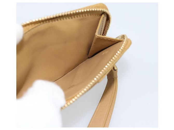 LOEWE Puzzle Anagram Monedero de Cuero Beige Auth 186146M - vista 20