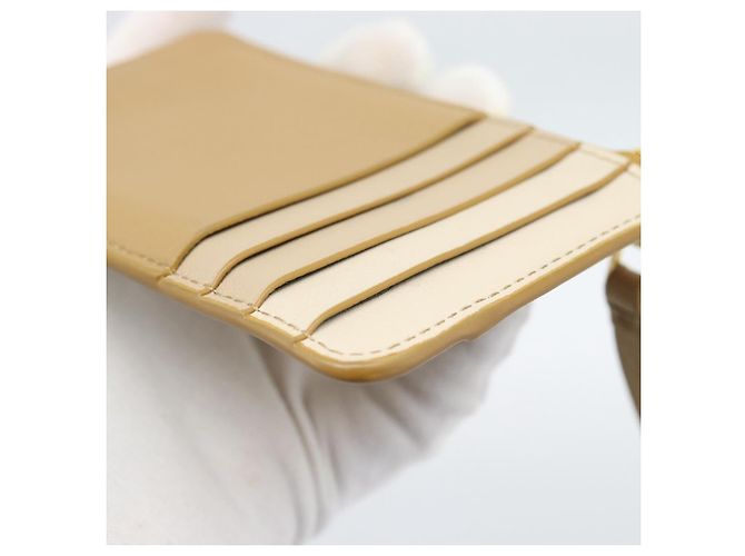 LOEWE Puzzle Anagram Monedero de Cuero Beige Auth 186146M - vista 8