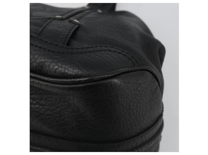 Céline Borsa CELINE Triomphe in pelle nera argento 185601A Nero - vista 10